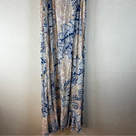 Free People Forever Yours Slip Maxi Dress in Blue Floral - Picture 12 of 15